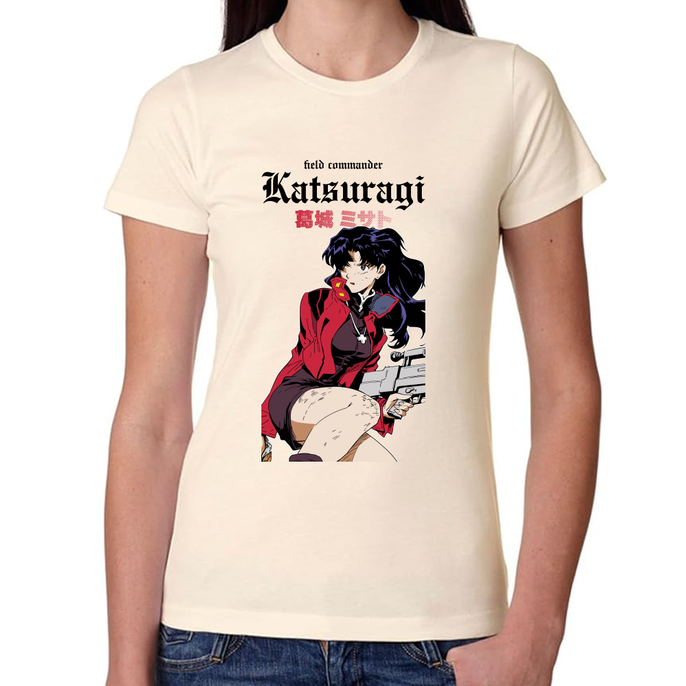 Playera Misato Katsuragi Evangelion Algodón Premium #0001692
