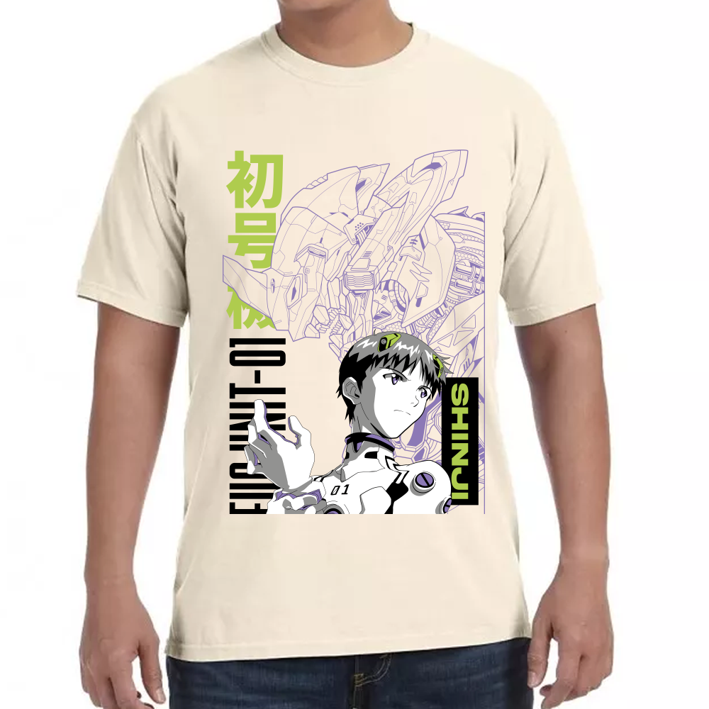 Playera Kaiju y Soshiro Evagelion Algodón Premium #0001693