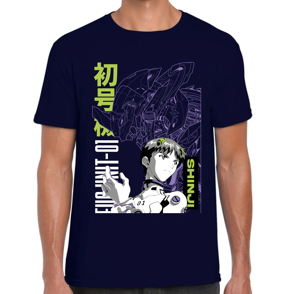 Playera Kaiju y Soshiro Evagelion Algodón Premium #0001693