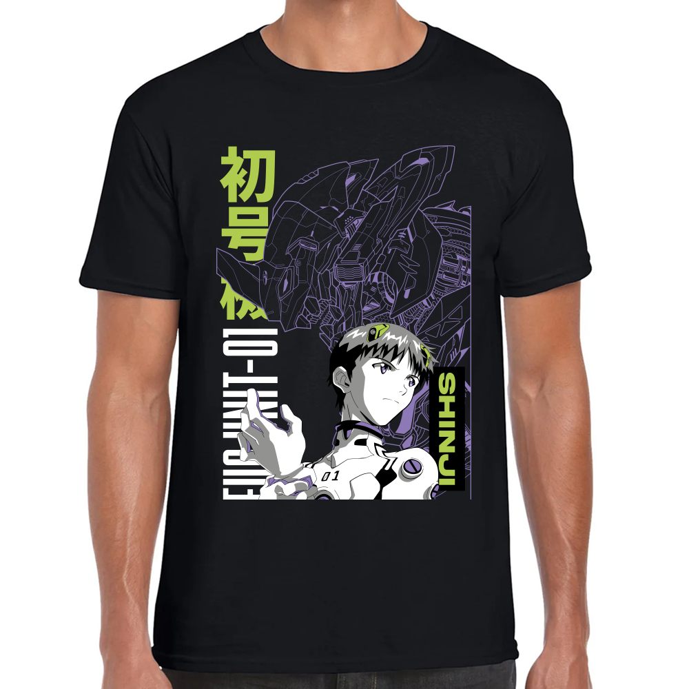 Playera Kaiju y Soshiro Evagelion Algodón Premium #0001693