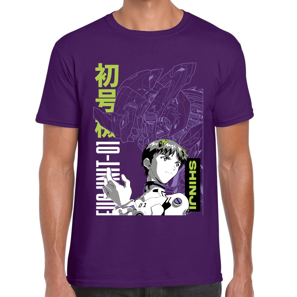 Playera Kaiju y Soshiro Evagelion Algodón Premium #0001693