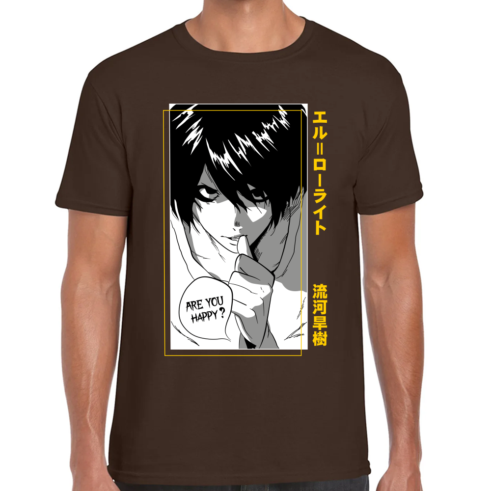 Playera Are You Happy Death Note Algodón Premium #0001709
