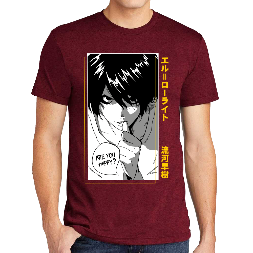 Playera Are You Happy Death Note Algodón Premium #0001709