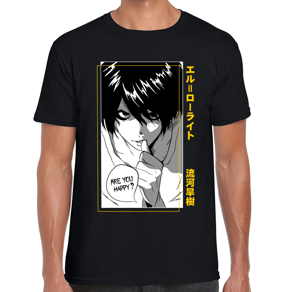 Playera Are You Happy Death Note Algodón Premium #0001709
