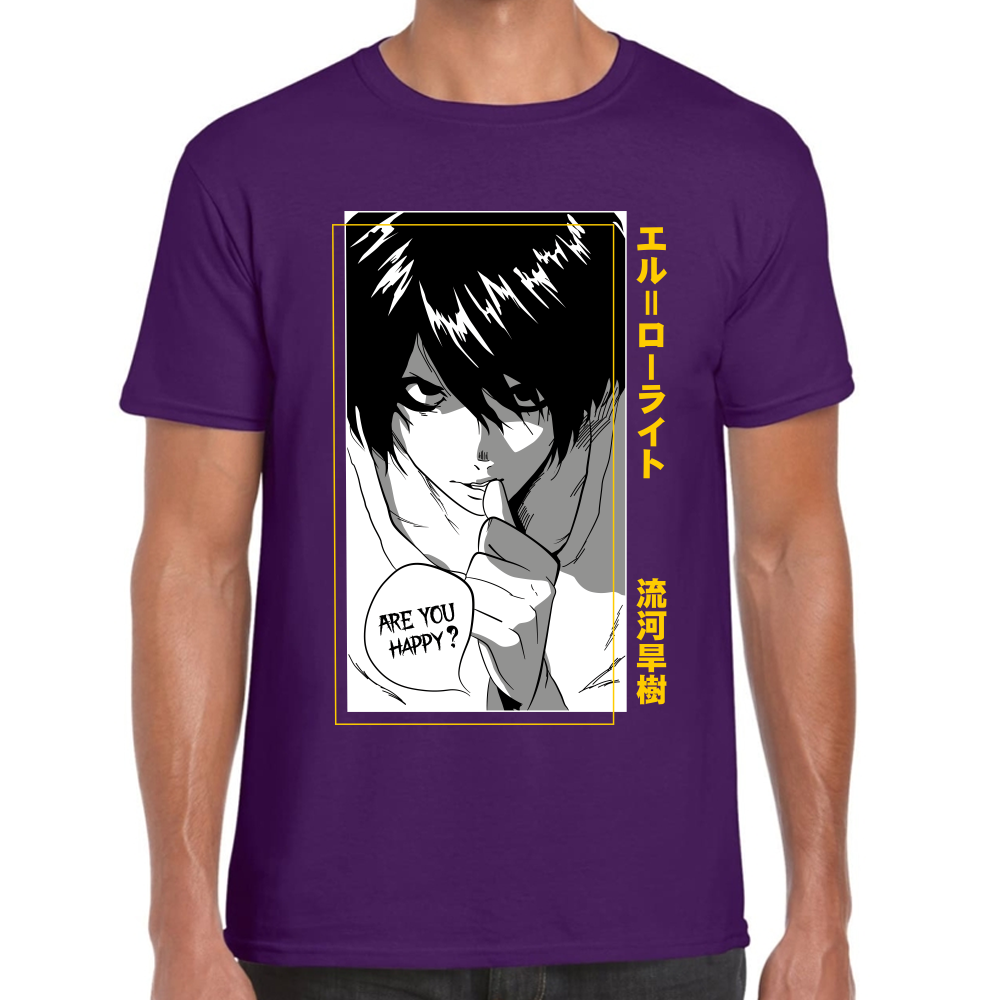 Playera Are You Happy Death Note Algodón Premium #0001709