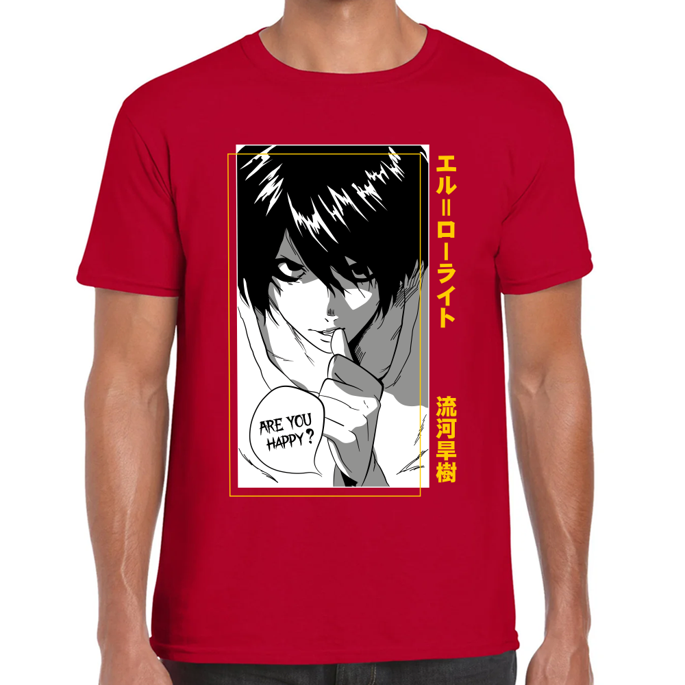 Playera Are You Happy Death Note Algodón Premium #0001709
