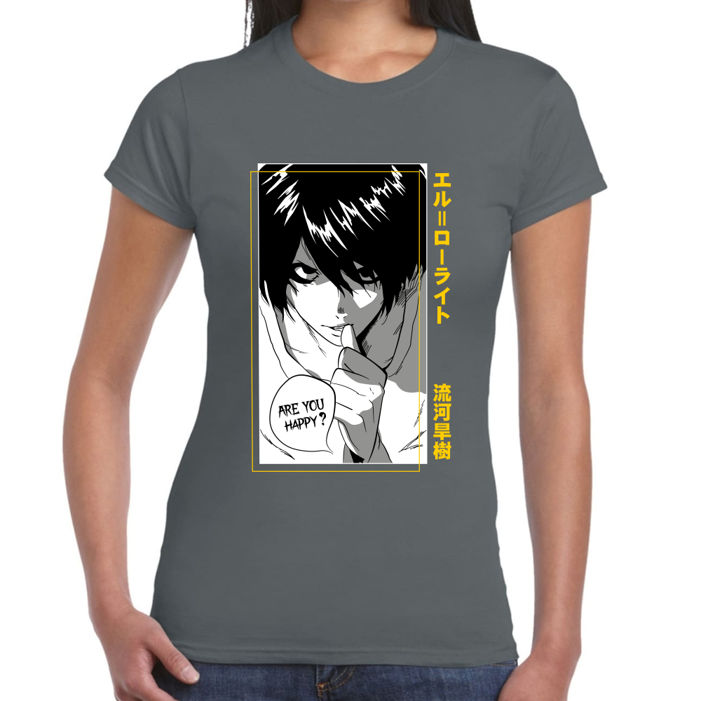 Playera Are You Happy Death Note Algodón Premium #0001709