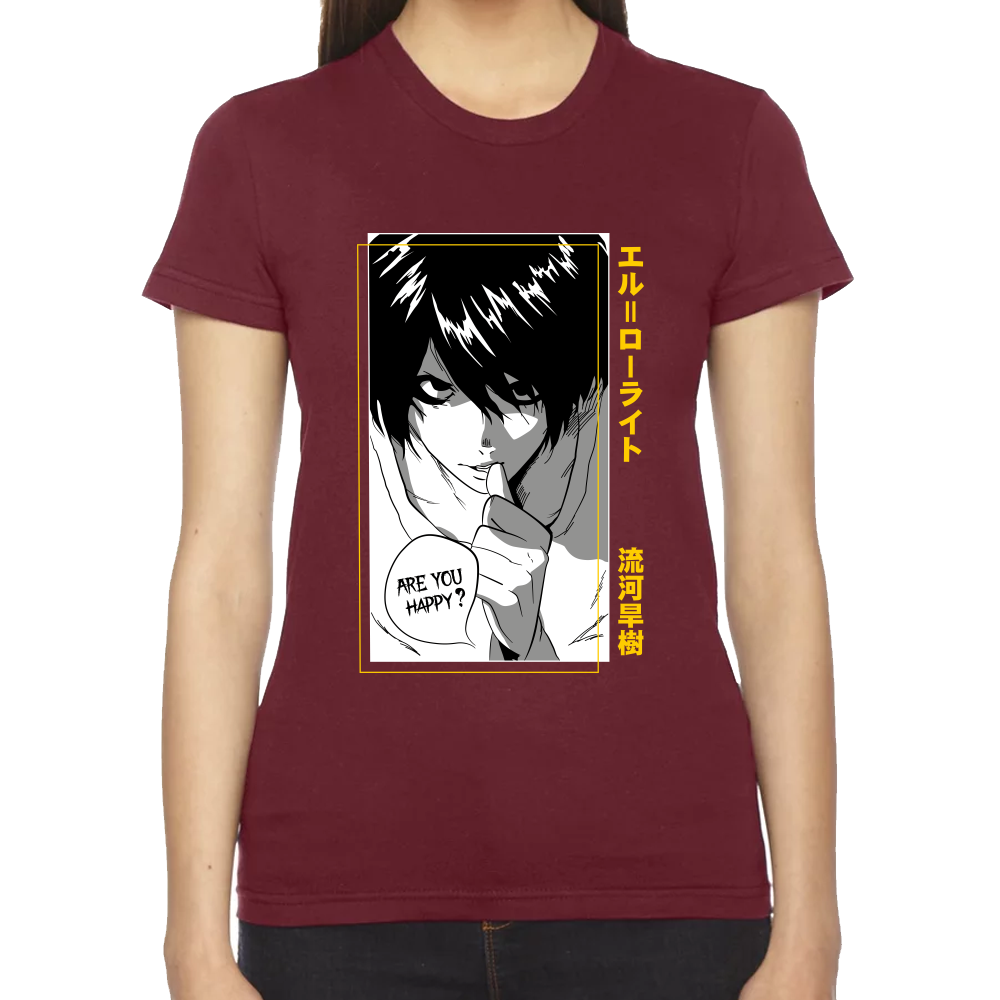 Playera Are You Happy Death Note Algodón Premium #0001709