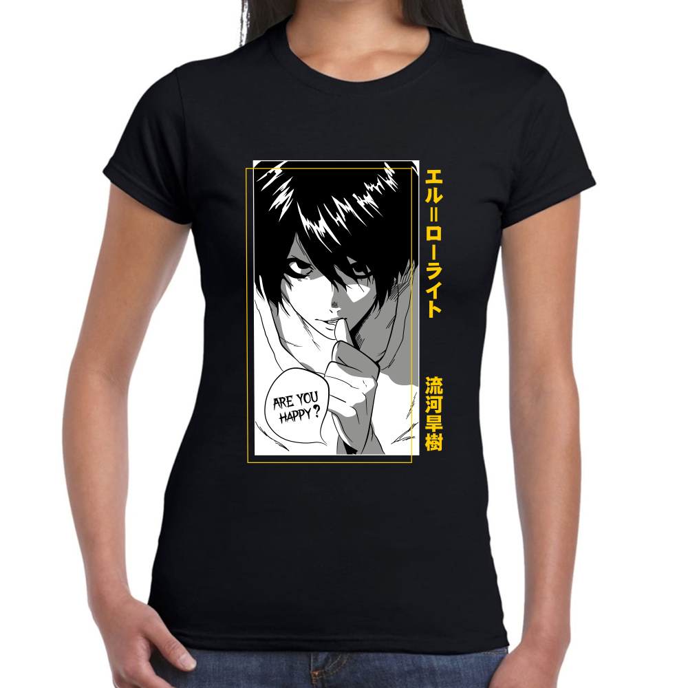 Playera Are You Happy Death Note Algodón Premium #0001709