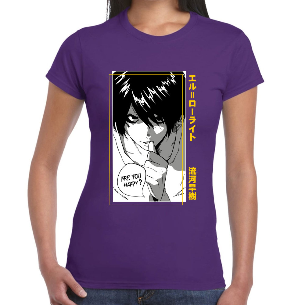 Playera Are You Happy Death Note Algodón Premium #0001709
