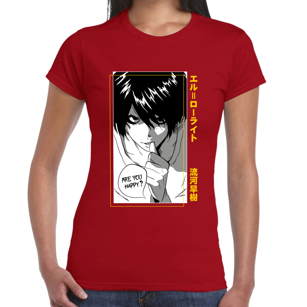 Playera Are You Happy Death Note Algodón Premium #0001709