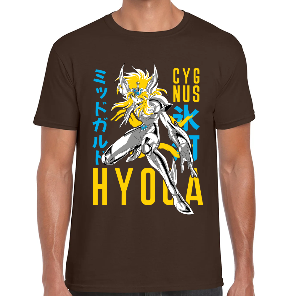 Playera Hyoga de Cisne Caballeros del Zodiaco Algodón Premium #0001710
