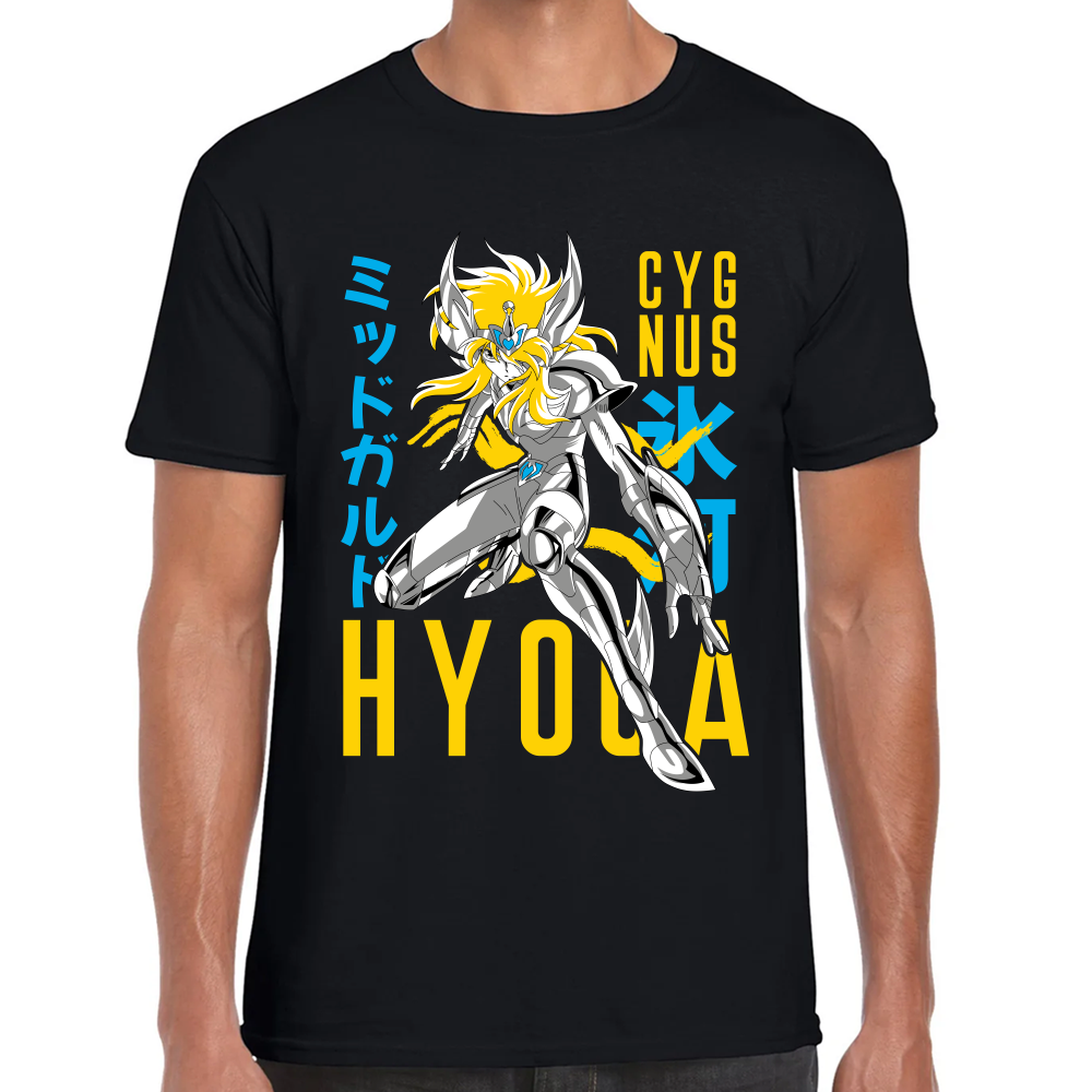 Playera Hyoga de Cisne Caballeros del Zodiaco Algodón Premium #0001710