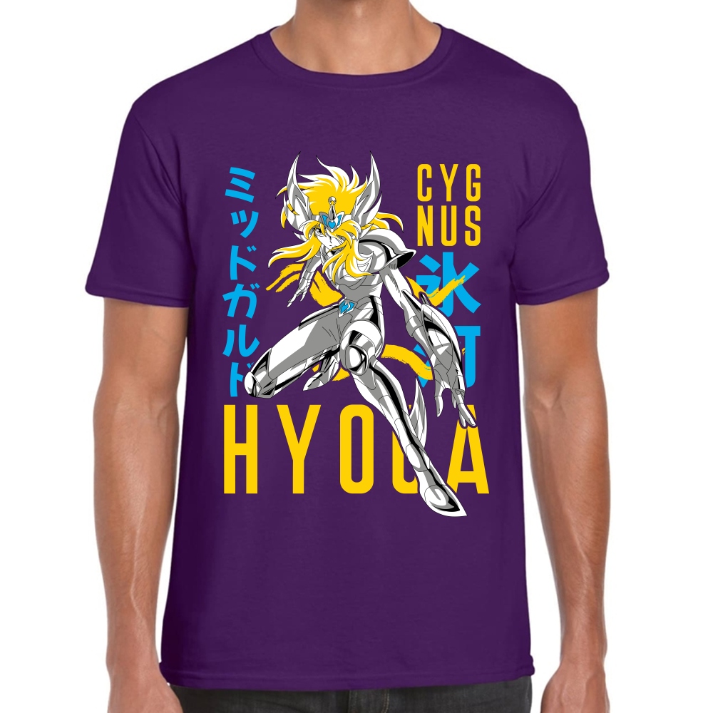 Playera Hyoga de Cisne Caballeros del Zodiaco Algodón Premium #0001710