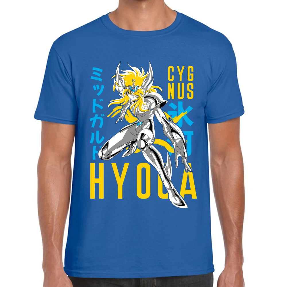 Playera Hyoga de Cisne Caballeros del Zodiaco Algodón Premium #0001710