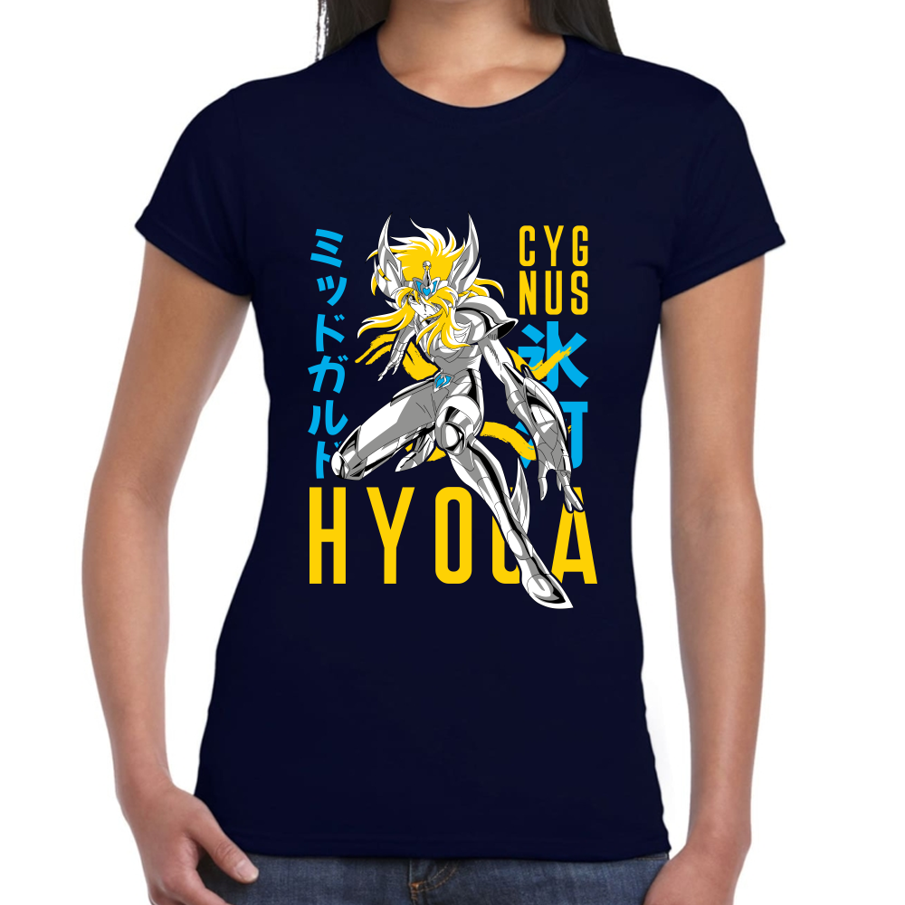 Playera Hyoga de Cisne Caballeros del Zodiaco Algodón Premium #0001710