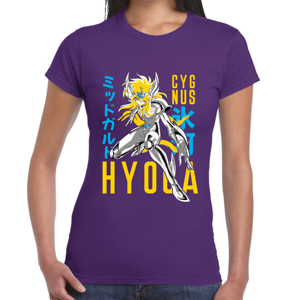 Playera Hyoga de Cisne Caballeros del Zodiaco Algodón Premium #0001710