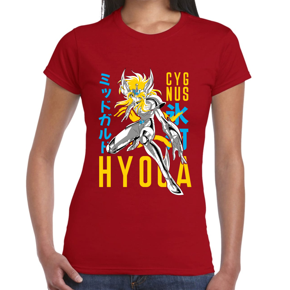 Playera Hyoga de Cisne Caballeros del Zodiaco Algodón Premium #0001710