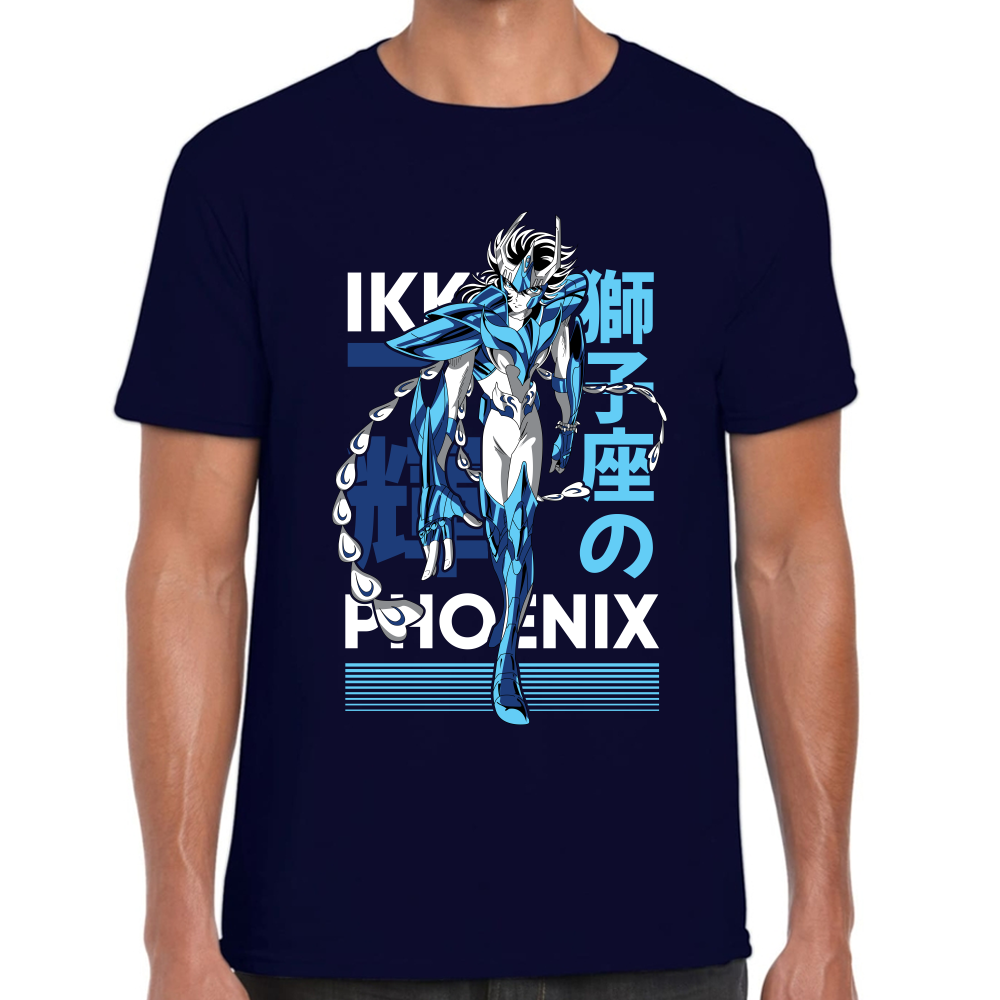 Playera Phoenix Ikki Caballeros del Zodiaco Algodón Premium #0001711 Imagen principal del producto