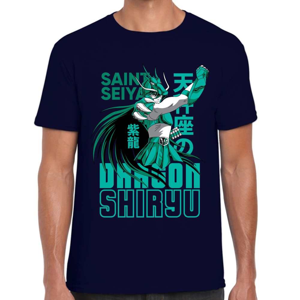 Playera Dragon Shiryu Caballeros del Zodiaco Algodón Premium #0001712