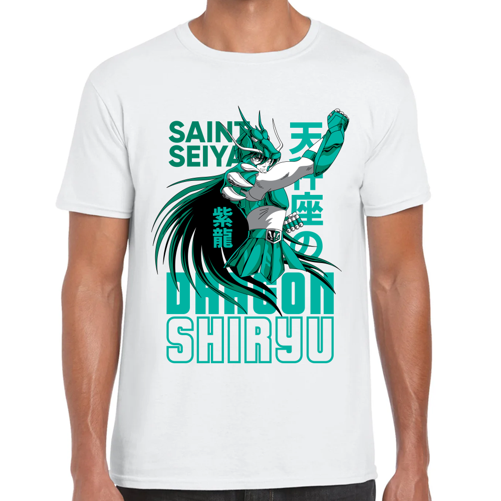 Playera Dragon Shiryu Caballeros del Zodiaco Algodón Premium #0001712