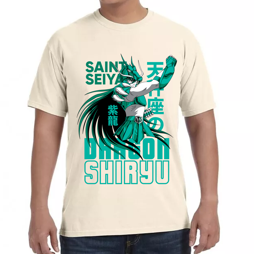 Playera Dragon Shiryu Caballeros del Zodiaco Algodón Premium #0001712