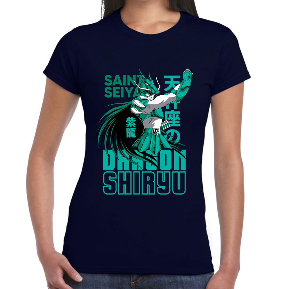 Playera Dragon Shiryu Caballeros del Zodiaco Algodón Premium #0001712