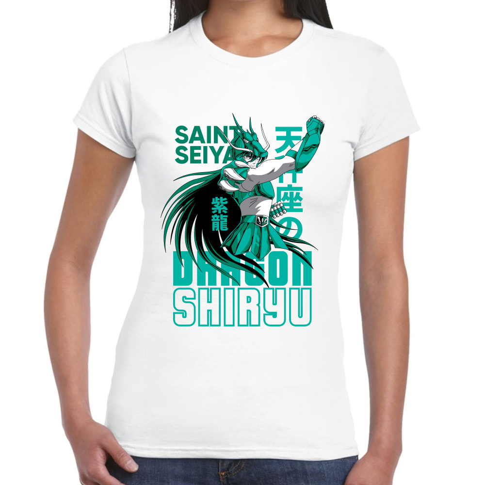 Playera Dragon Shiryu Caballeros del Zodiaco Algodón Premium #0001712 Imagen secundaria del producto