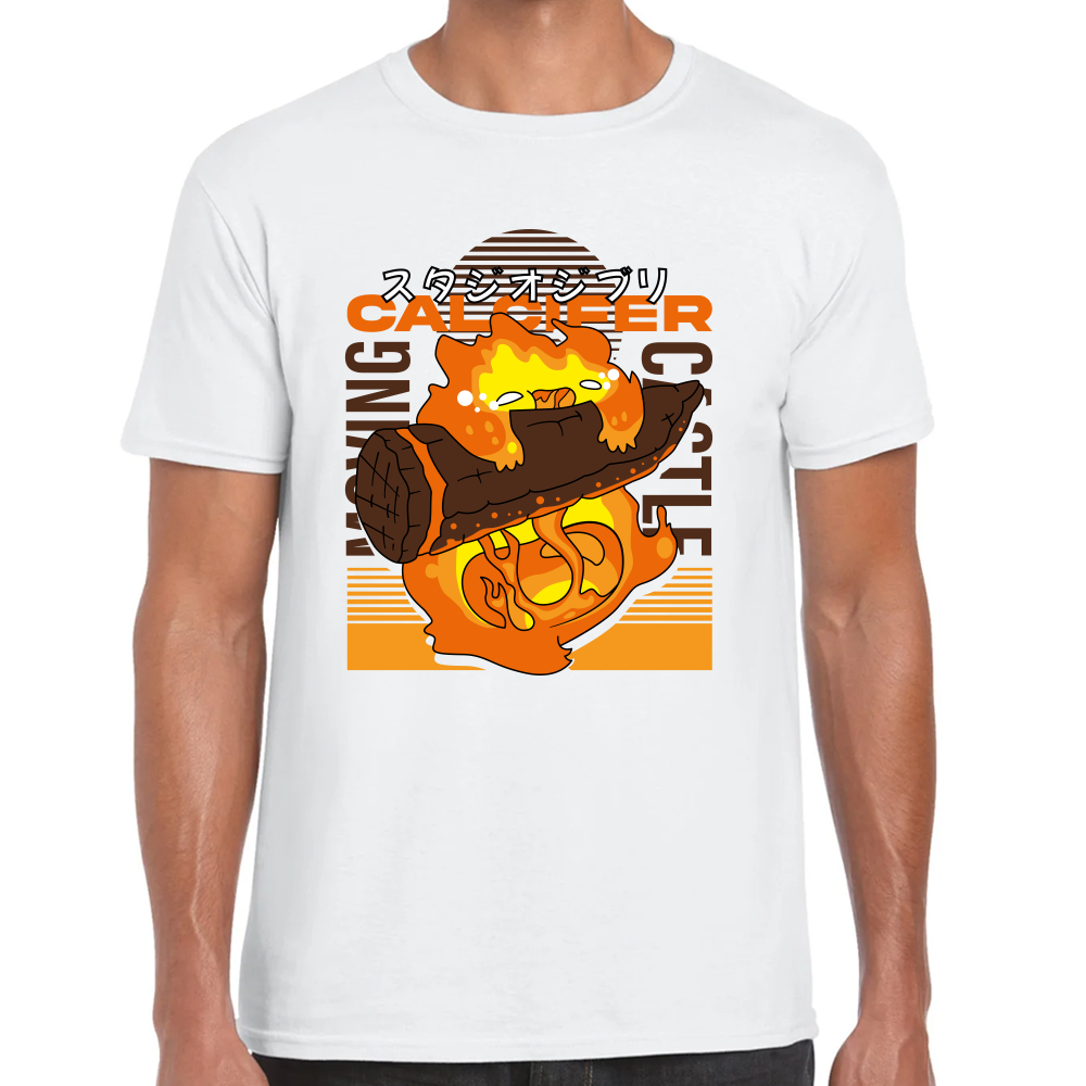 Playera Calcifer Studio Ghibli Algodón Premium #0001717