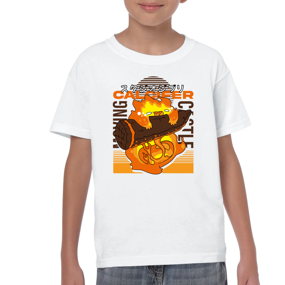 Playera Calcifer Studio Ghibli Algodón Premium #0001717