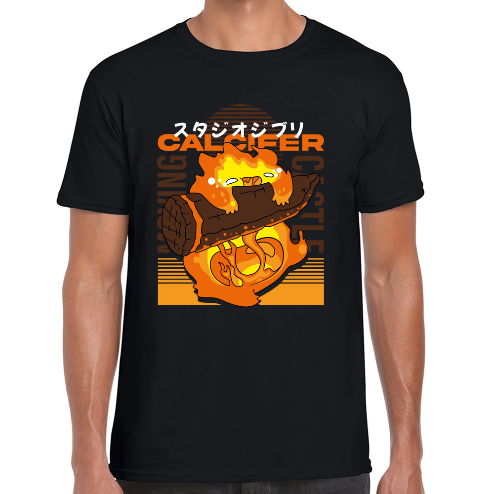 Playera Calcifer Studio Ghibli Algodón Premium #0001717