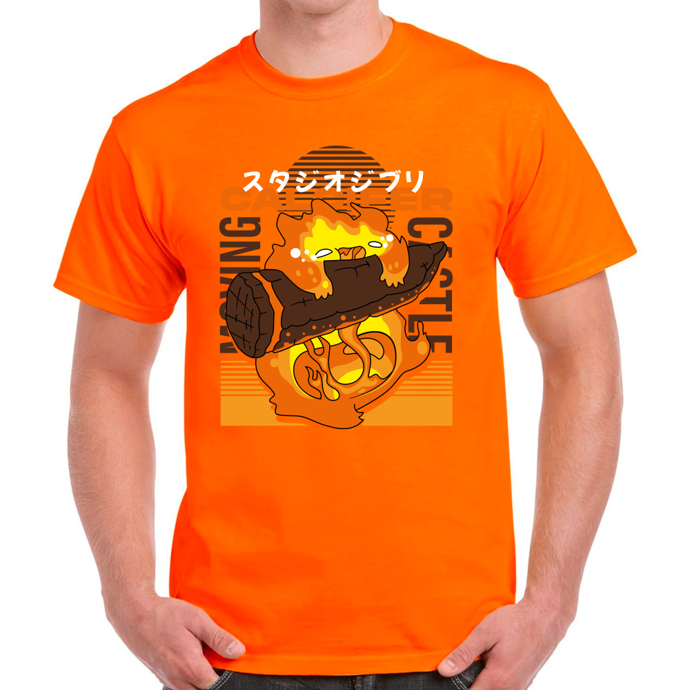 Playera Calcifer Studio Ghibli Algodón Premium #0001717