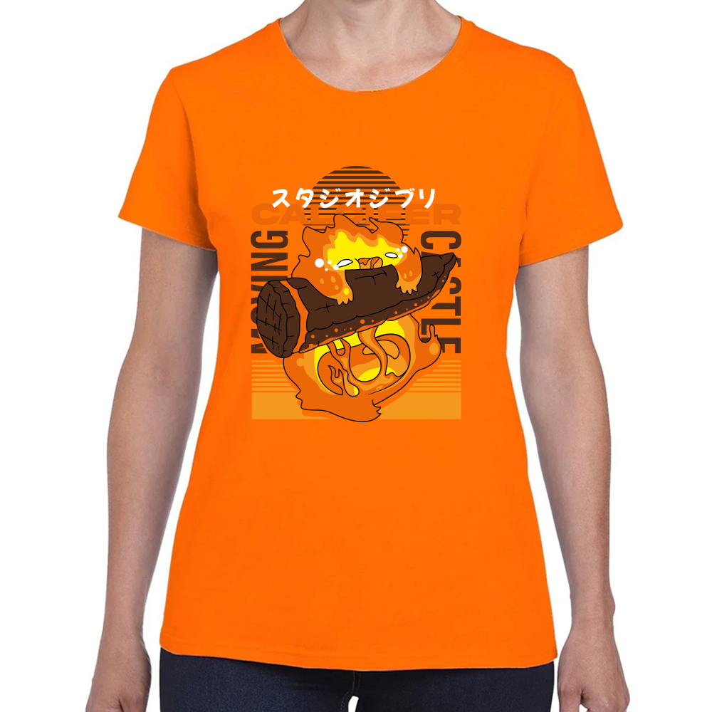 Playera Calcifer Studio Ghibli Algodón Premium #0001717 Imagen secundaria del producto