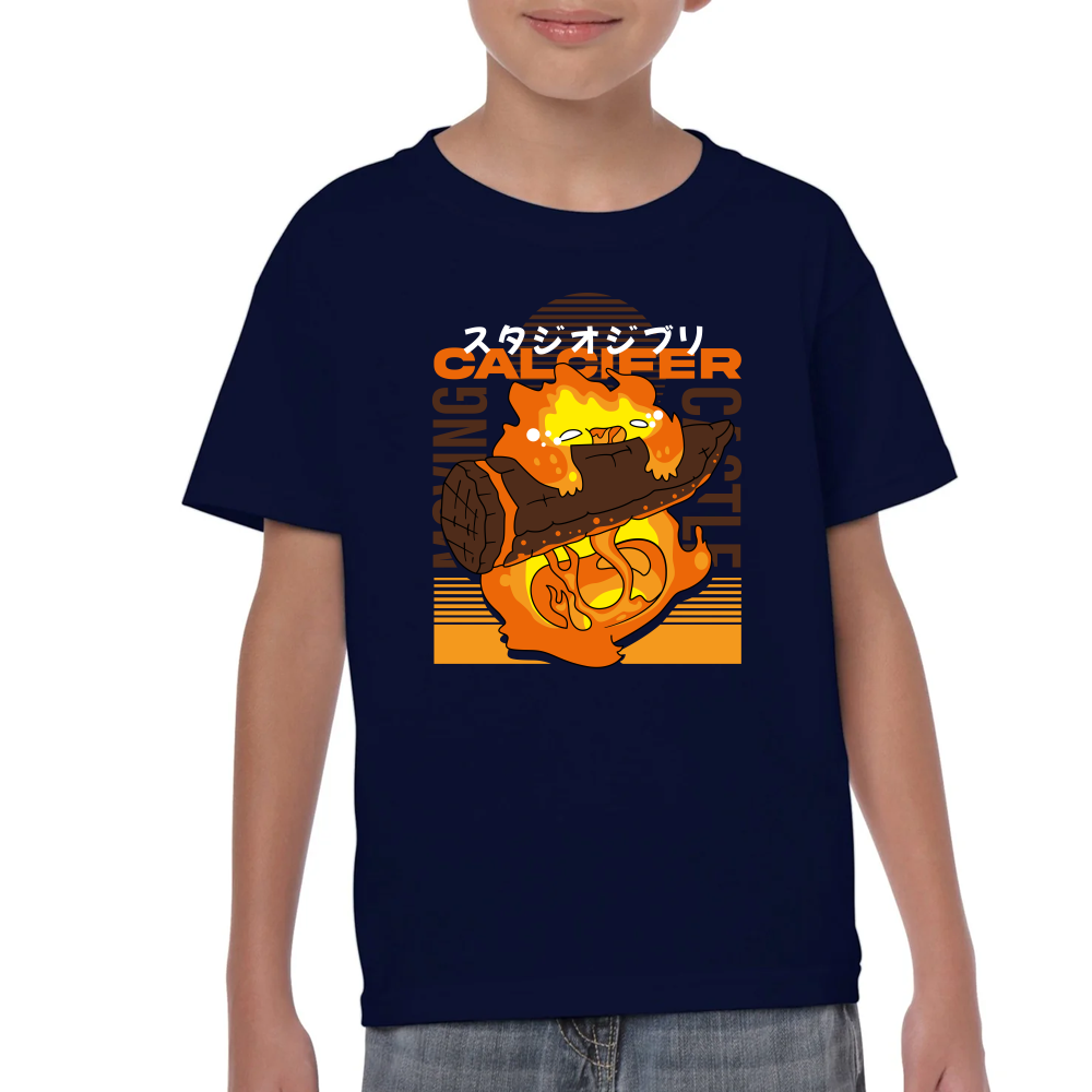 Playera Calcifer Studio Ghibli Algodón Premium #0001717