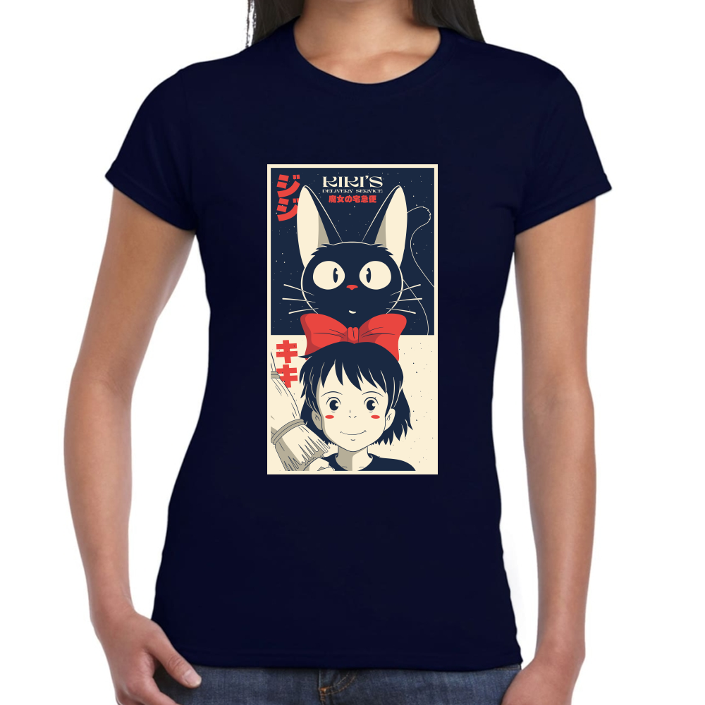 Playera  Studio Ghibli Kikis-Delivery Algodón Premium #0001721