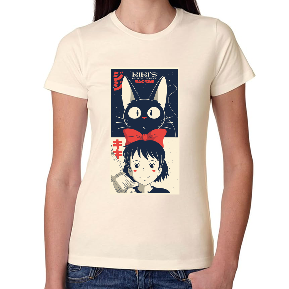 Playera  Studio Ghibli Kikis-Delivery Algodón Premium #0001721