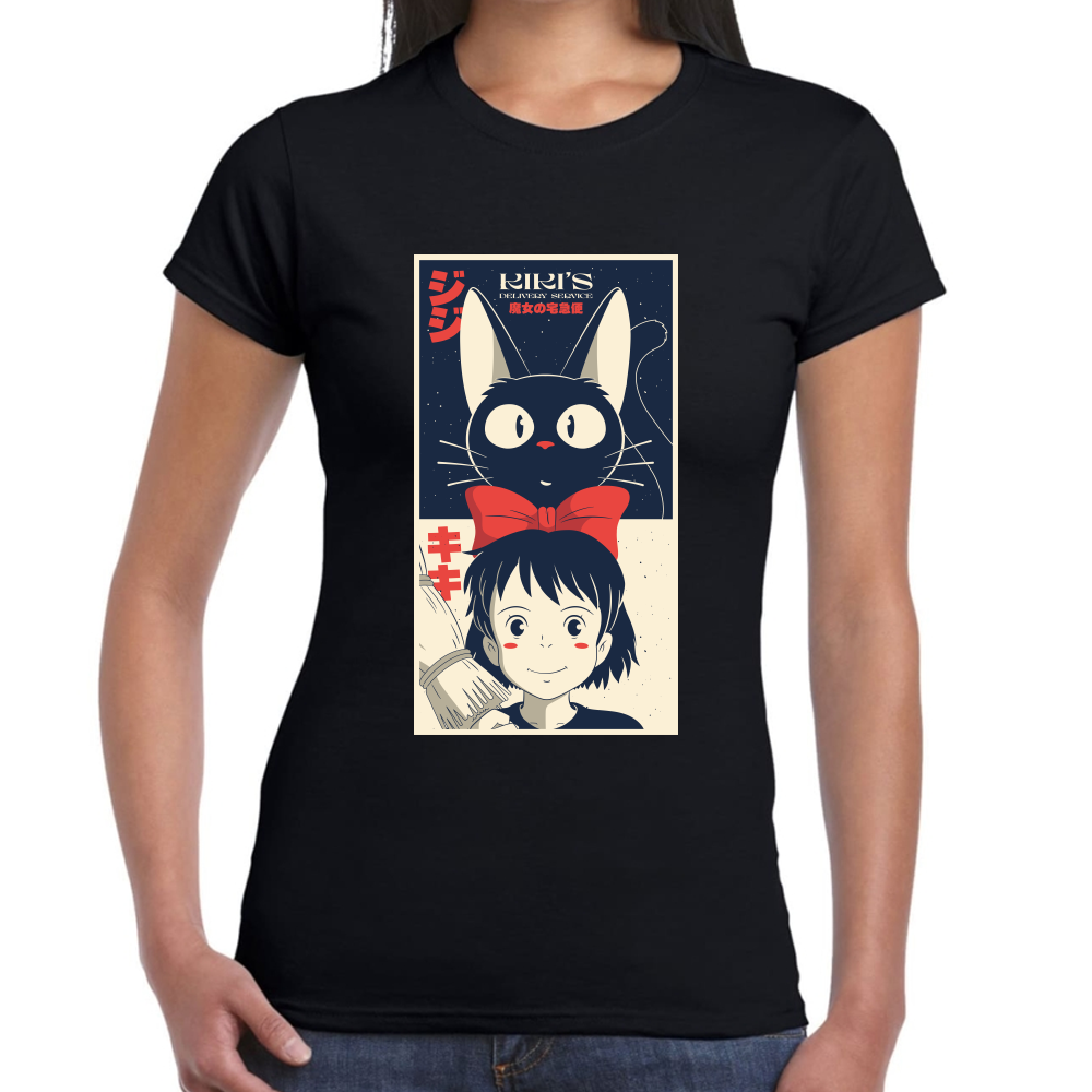 Playera  Studio Ghibli Kikis-Delivery Algodón Premium #0001721