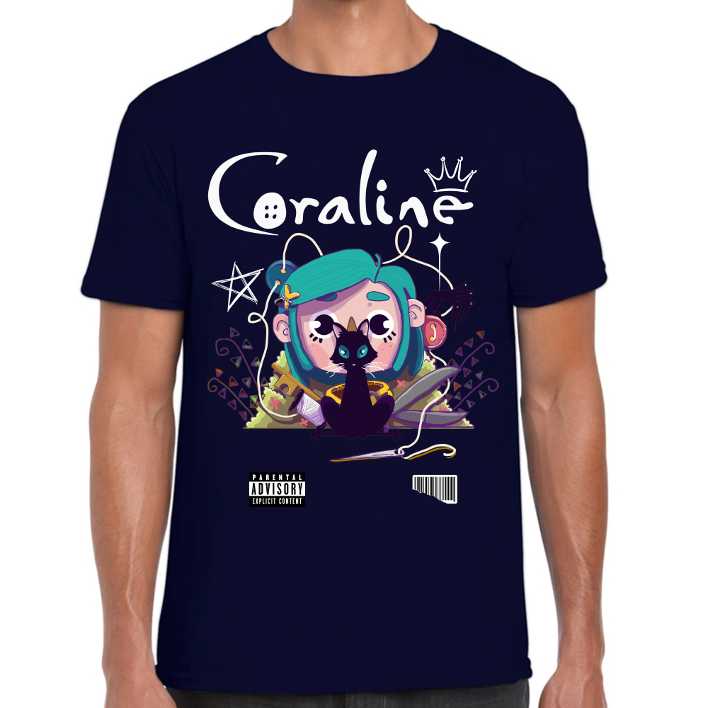 Playera Coraline & Gato Algodón Premium #0001749