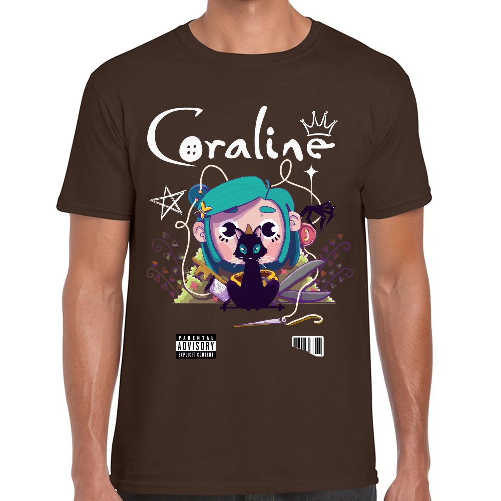 Playera Coraline & Gato Algodón Premium #0001749