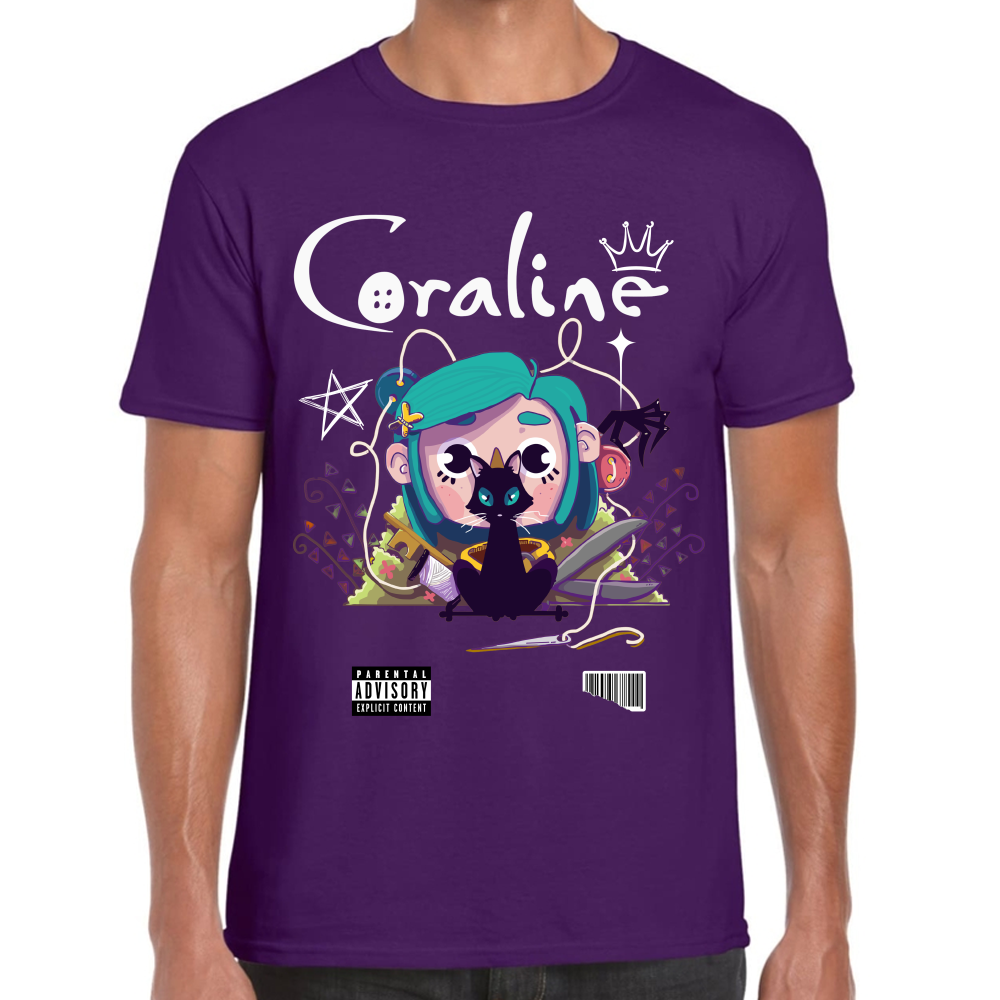 Playera Coraline & Gato Algodón Premium #0001749