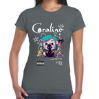 Playera Coraline & Gato Algodón Premium #0001749