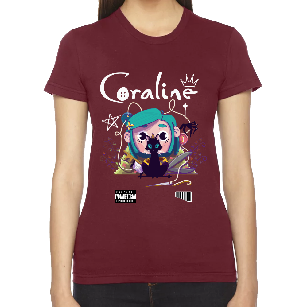 Playera Coraline & Gato Algodón Premium #0001749