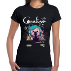 Playera Coraline & Gato Algodón Premium #0001749