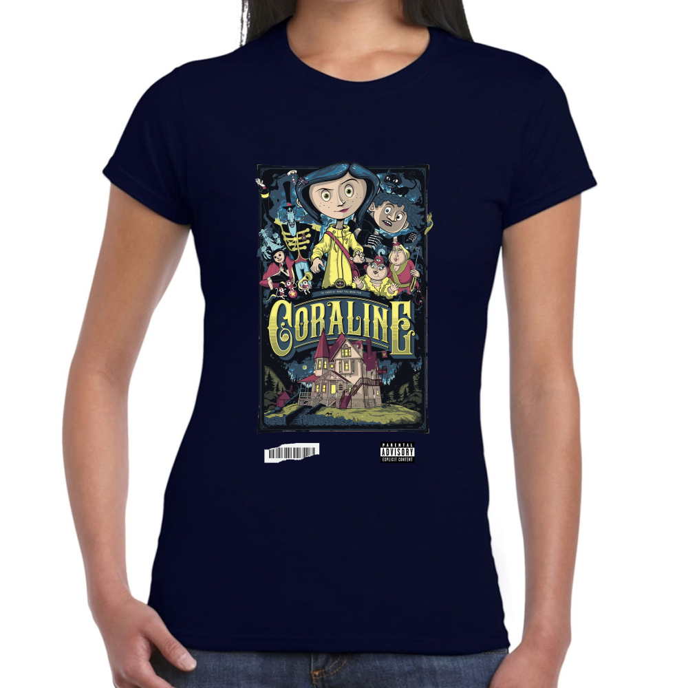 Playera Coraline y la Puerta Secreta Algodón Premium #0001750