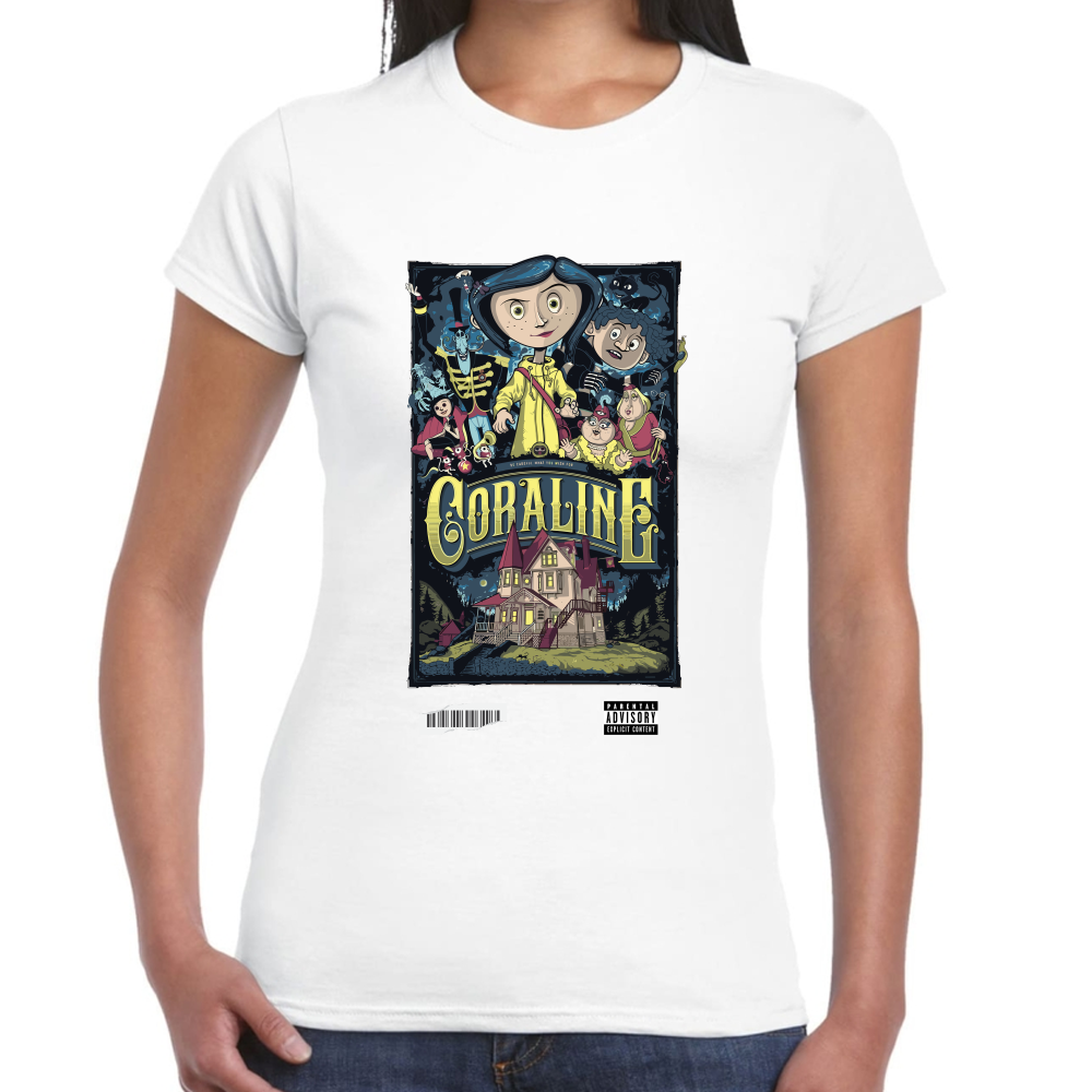 Playera Coraline y la Puerta Secreta Algodón Premium #0001750