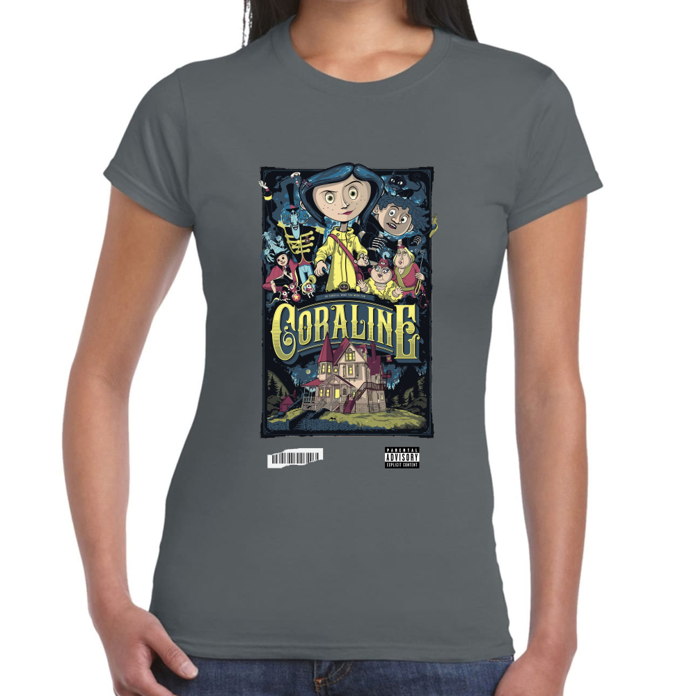 Playera Coraline y la Puerta Secreta Algodón Premium #0001750
