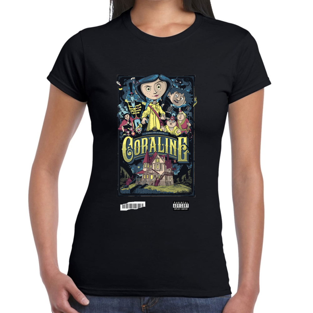 Playera Coraline y la Puerta Secreta Algodón Premium #0001750
