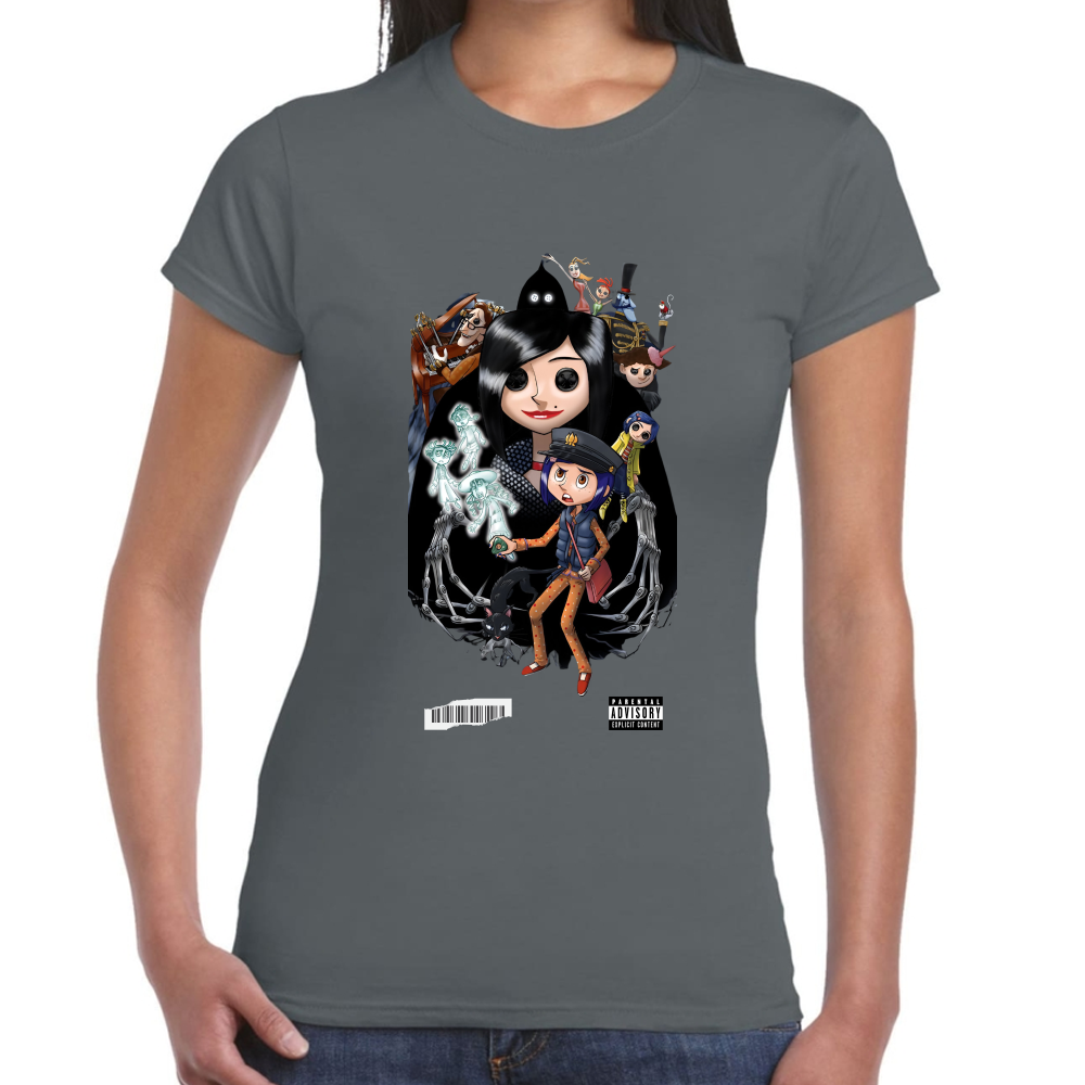 Playera Coraline y la Puerta Secreta Algodón Premium #0001751