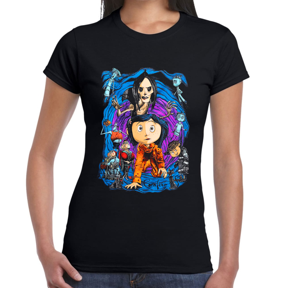 Playera Coraline y la Puerta Secreta Algodón Premium #0001753