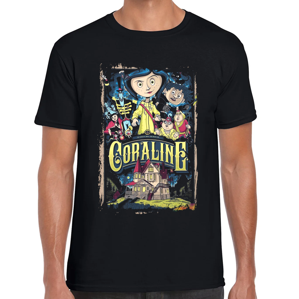 Playera Coraline y la Puerta Secreta Algodón Premium #0001760